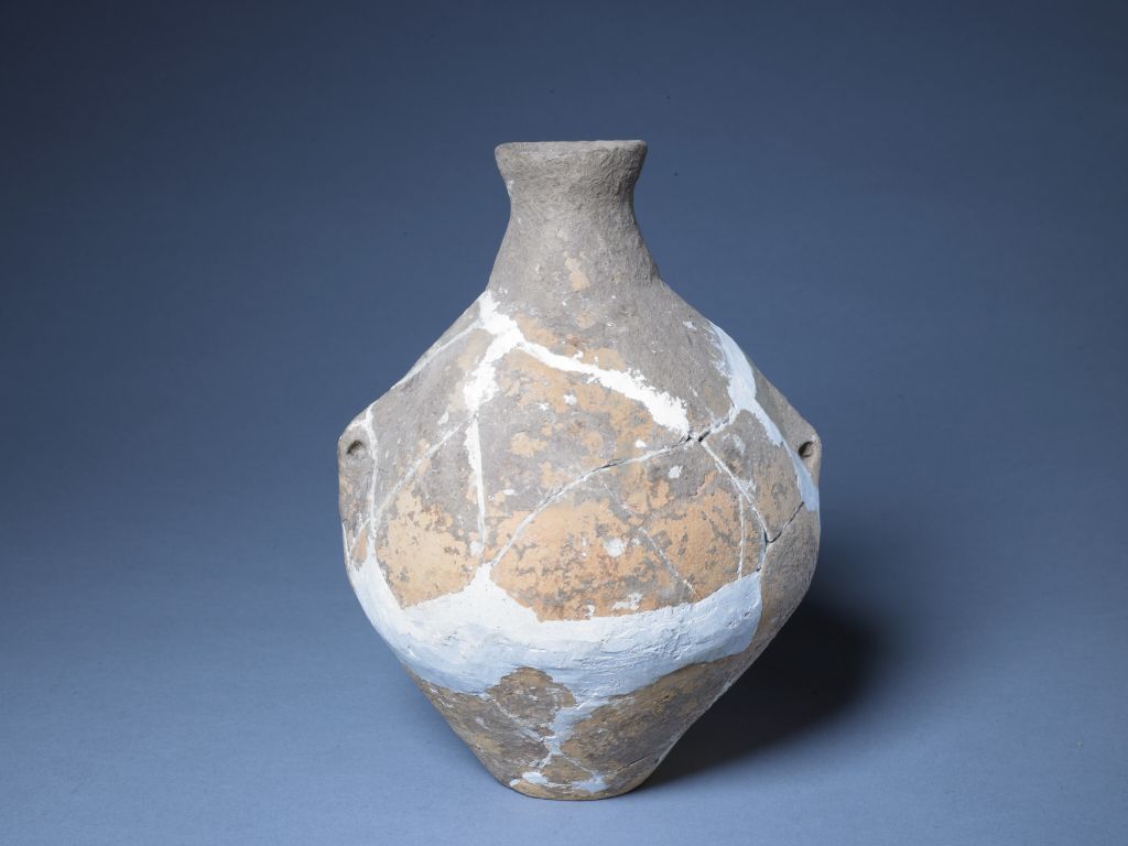 图片[1]-Cishan culture red pottery small mouth bottle-China Archive